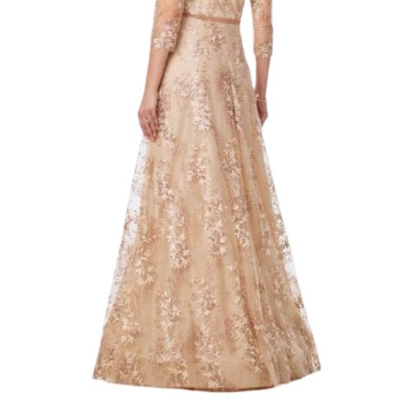 NWT Mon Cheri 118682 Beaded Mother of the Bride Dress Plum Size 6 - Picture 4 of 6